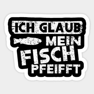 Witzig Fisch Spaß motiv retro Vintage Design Sticker